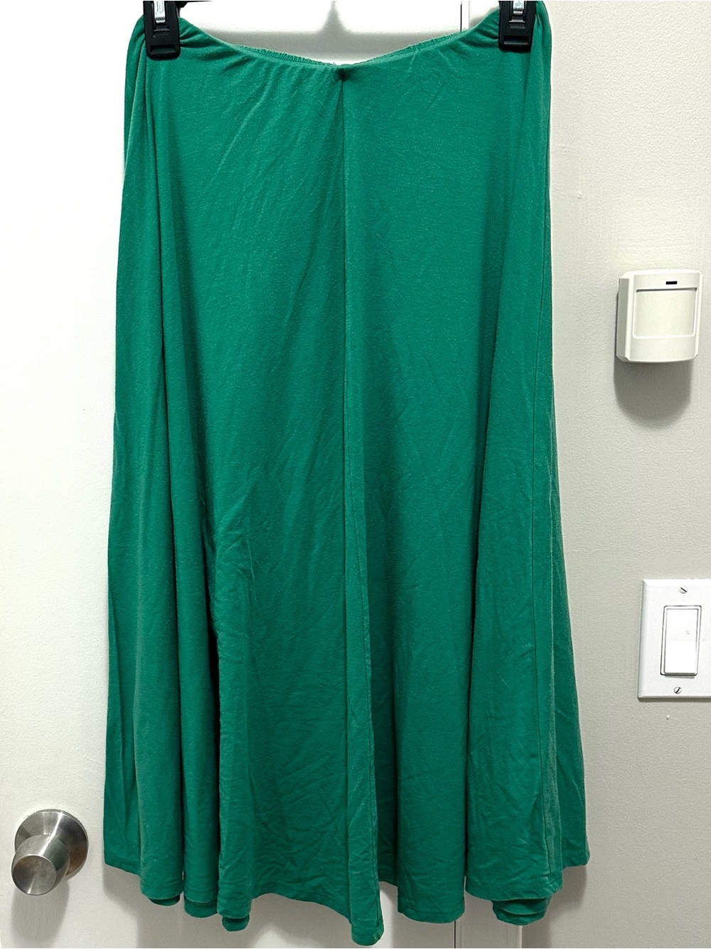 Reformation Tencel Spandex Flare Twirl Green Midi Skirt L stretch pull on